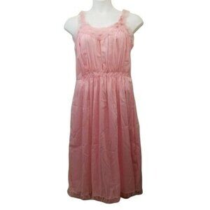 Royal Charmode Vintage Sears Nightgown Pink Size 40 Tulle Embroidered Flowers Pe